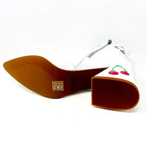 Thursday Boot Co Womens Cherry White Handcrafted Leather Boots
