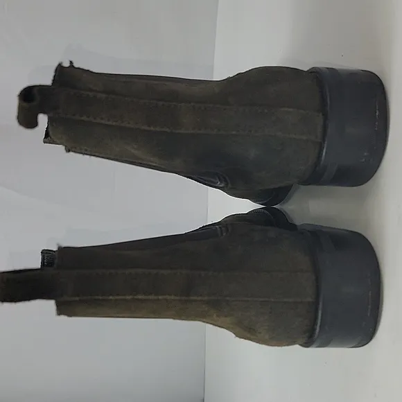 Thursday Boot Company Duchess Suede Dark Olive Women's Ankle Boots