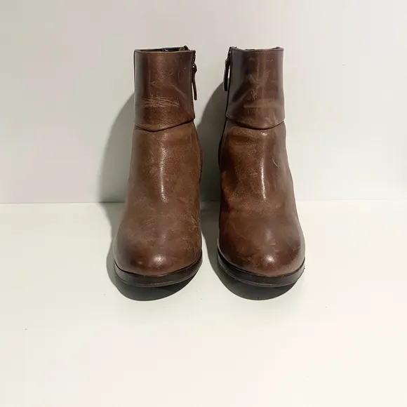Thursday Boots - Antique Claret Modern Ankle Heel Boots 11‎