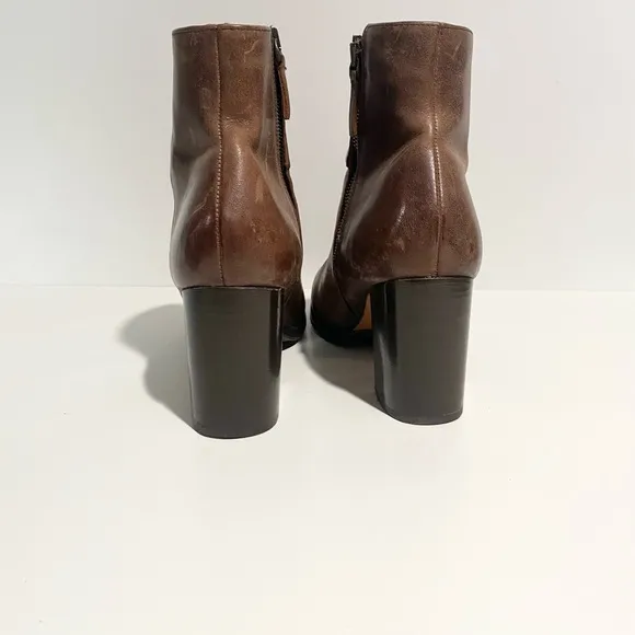 Thursday Boots - Antique Claret Modern Ankle Heel Boots 11‎