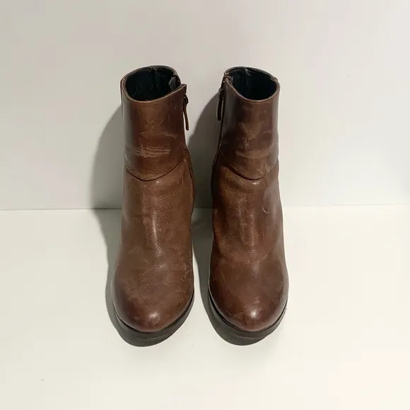 Thursday Boots - Antique Claret Modern Ankle Heel Boots 11‎