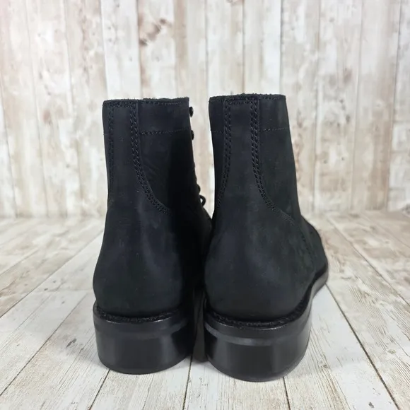 Thursday captain Everyday Leather Boots Lace Up Cap Toe Black Women's Size 10