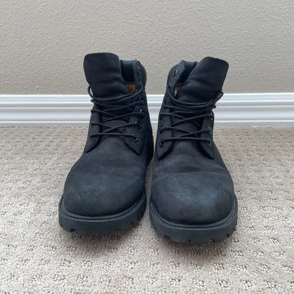 Timberland 12907 6-Inch Classic Boots Kids 7 Black Leather WATERPROOF Primaloft‎