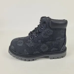 Timberland 6 IN Classic Toddler Boots Black Floral Leather