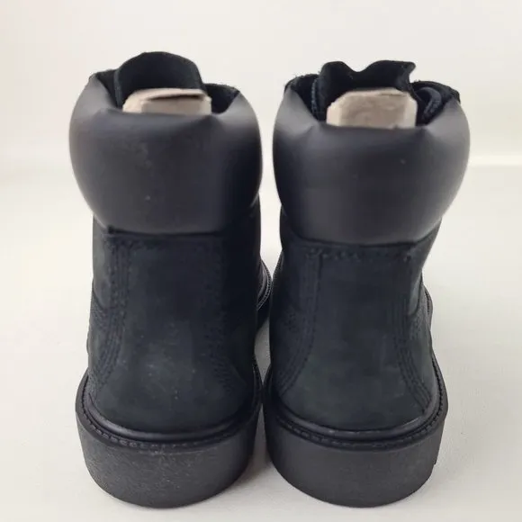 Timberland 6 In Classic Waterproof Boots Black Little Kids SZ 3 Y
