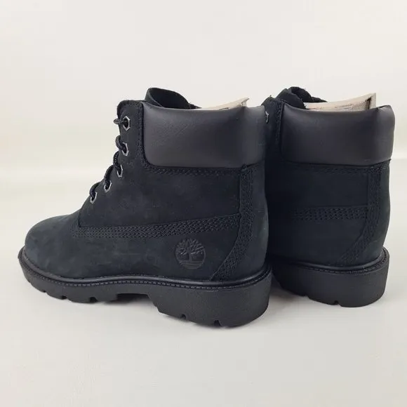 Timberland 6 In Classic Waterproof Boots Black Little Kids SZ 3 Y