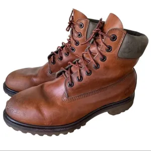 Timberland 6' Premium 11066 Mens Brown Leather Boots Waterproof Size 8.5 wide