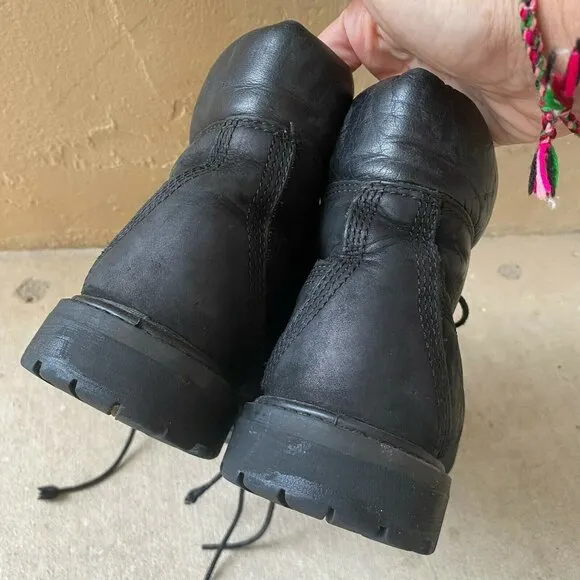 Timberland Black 6-Inch Premium Waterproof Ankle Boots Women's Size 6.5