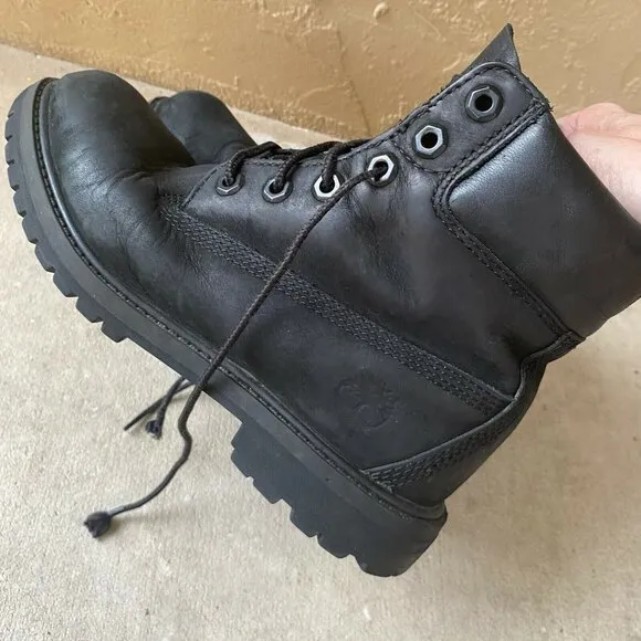 Timberland Black 6-Inch Premium Waterproof Ankle Boots Women's Size 6.5