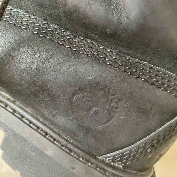 Timberland Black 6-Inch Premium Waterproof Ankle Boots Women's Size 6.5