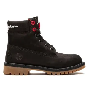 TIMBERLAND BLACK CHAMPION SUEDE BOOTS LACE UP BOYS SIZE 5