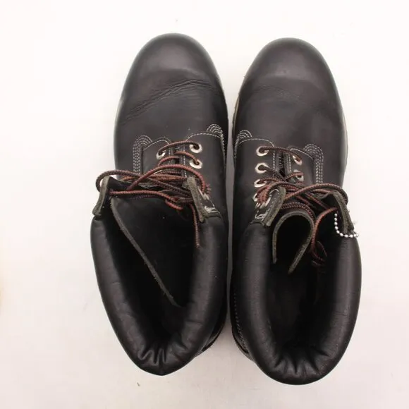 Timberland Boots 6 Inch Men's 12 M Premium Black Leather Boots Made In USA