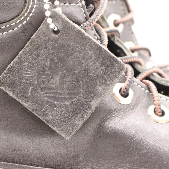 Timberland Boots 6 Inch Men's 12 M Premium Black Leather Boots Made In USA