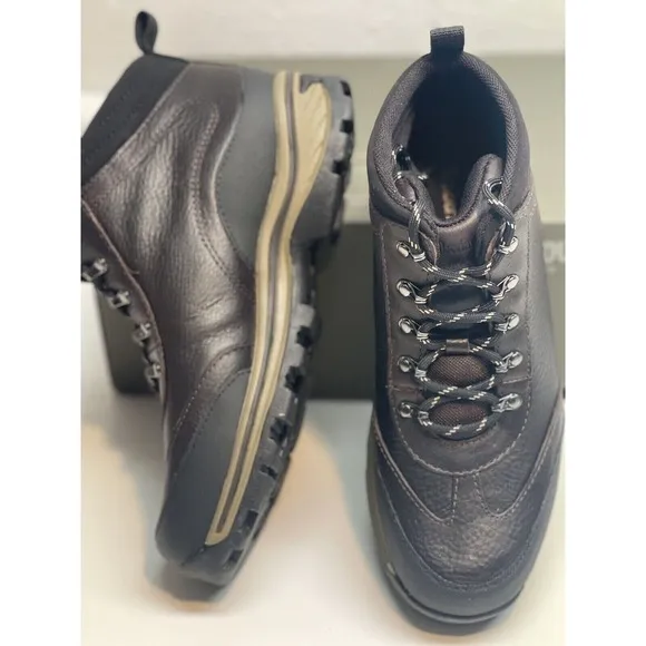 Timberland Boots Boys 5.5 Black Brown Hiking Boots Waterproof New