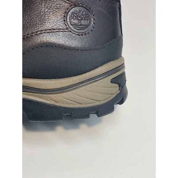 Timberland Boots Boys 5.5 Black Brown Hiking Boots Waterproof New