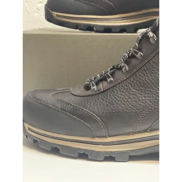 Timberland Boots Boys 5.5 Black Brown Hiking Boots Waterproof New