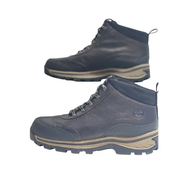 Timberland Boots Boys 5.5 Black Brown Hiking Boots Waterproof New