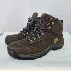 Timberland Boots Men's 10 Dark Brown Mid Ankle Waterproof Full Grain Leather