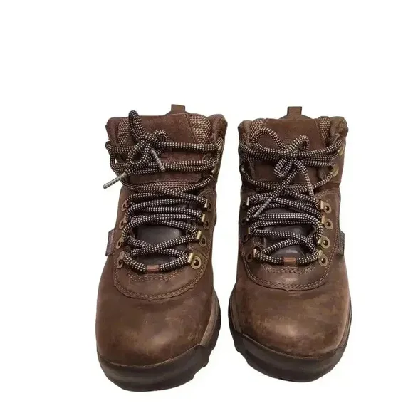 Timberland Boots Men's 7 Dark Brown White Ledge Mid Waterproof Ankle Full Grain