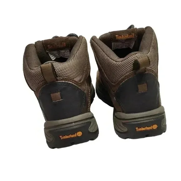 Timberland Boots Men's 7 Dark Brown White Ledge Mid Waterproof Ankle Full Grain