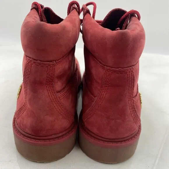 Timberland Boots Youth 2.5 Red Suede 6 Inch Premium Waterproof TB 0A42PR F41