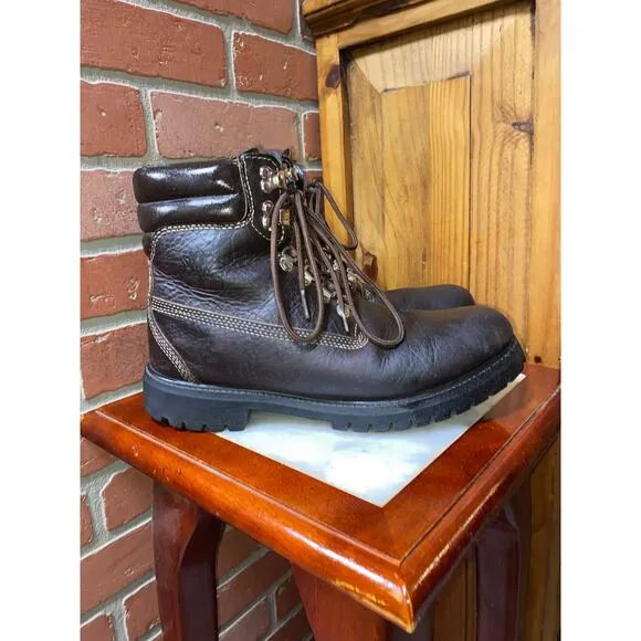 Timberland brown Full Grain Leather Boots Mens Size 9 A1UK1  A2940