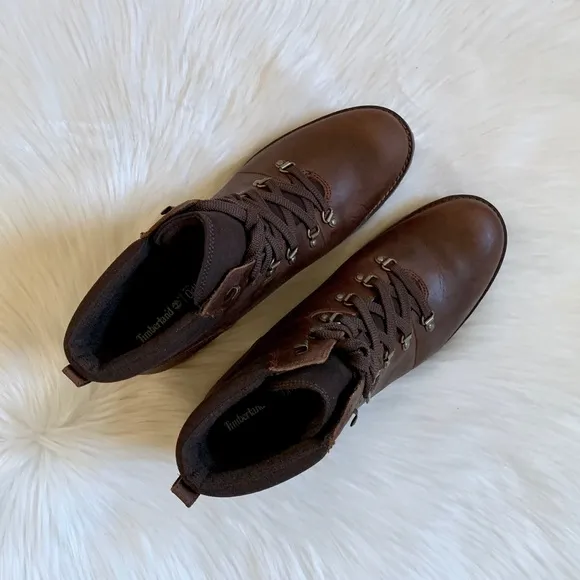 Timberland Brown Leather Ellendale Hiking Boots