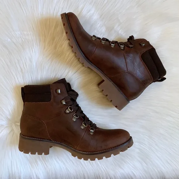 Timberland Brown Leather Ellendale Hiking Boots
