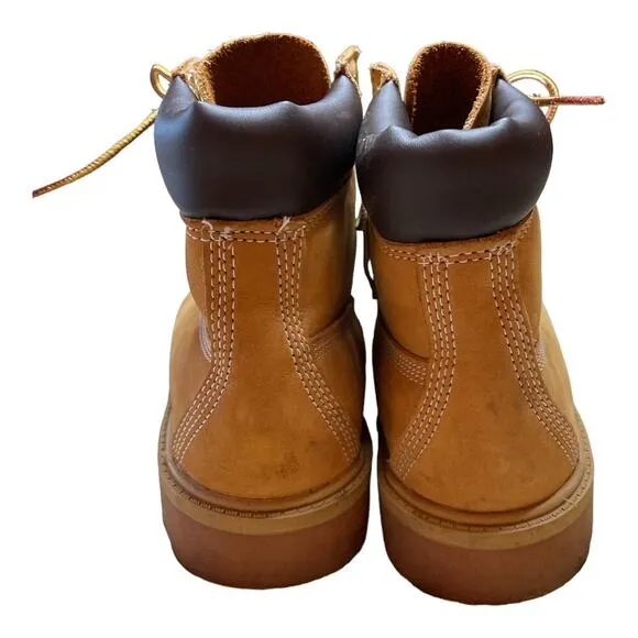 Timberland  Brown Leather Lace Up Waterproof Working Boots Junior Size 5