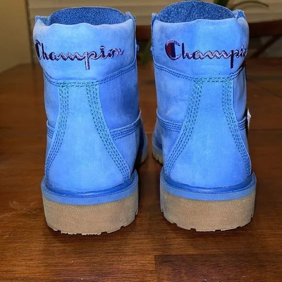 Timberland Champion Boy’s 6” Bright Surf Blue Waterproof Lace Up Leather Boots