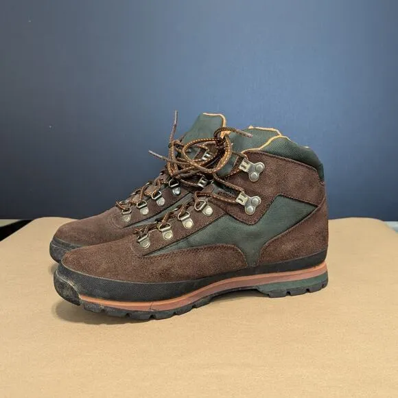 Timberland Euro Hiker Suede Leather Hiking Boots Brown Mens 10 Gorpcore Utility