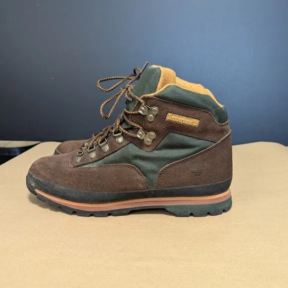 Timberland Euro Hiker Suede Leather Hiking Boots Brown Mens 10 Gorpcore Utility