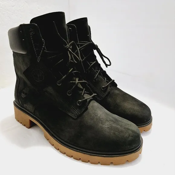 Timberland Jayne 6 Inch Boots Sz 10  Waterproof Boots Black Nubuck A1TH8