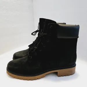 Timberland Jayne 6 Inch Boots Sz 10  Waterproof Boots Black Nubuck A1TH8
