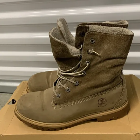 Timberland Jayne Fleece Women's Size 9US Gray Lace Up‎ Waterproof Boots