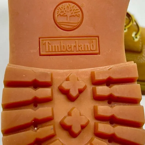 Timberland Junior Premium Waterproof Leather Boots 6&quot; Nubuck Tan Junior Sz 5