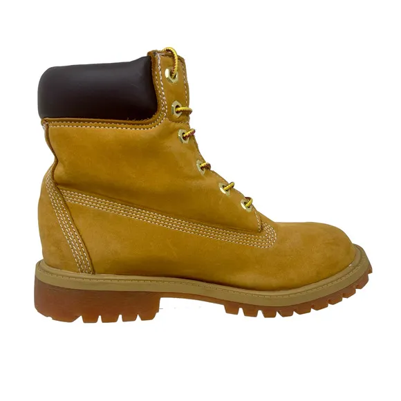 Timberland Junior Premium Waterproof Leather Boots 6&quot; Nubuck Tan Junior Sz 5