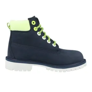 Timberland Kids' Waterproof Nubuck Navy &amp; Green Boots Size 13