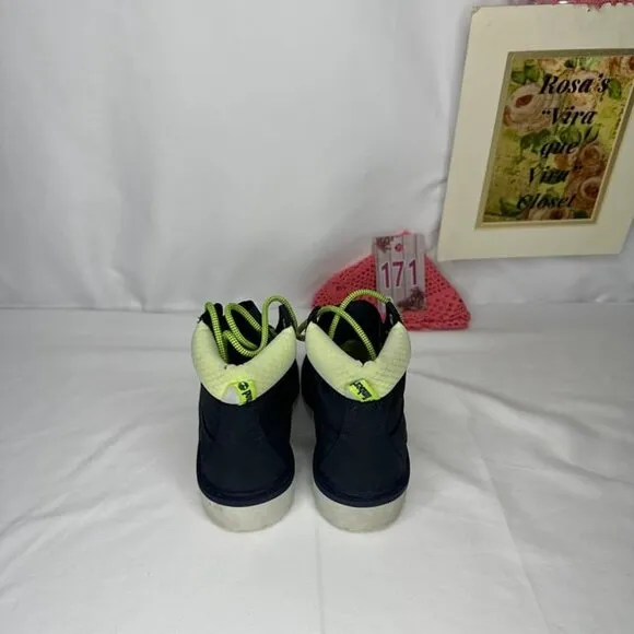 Timberland Kids' Waterproof Nubuck Navy &amp; Green Boots Size 13