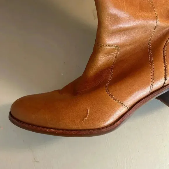Timberland Leather Knee High Riding Style Cognac Boots size 6.5