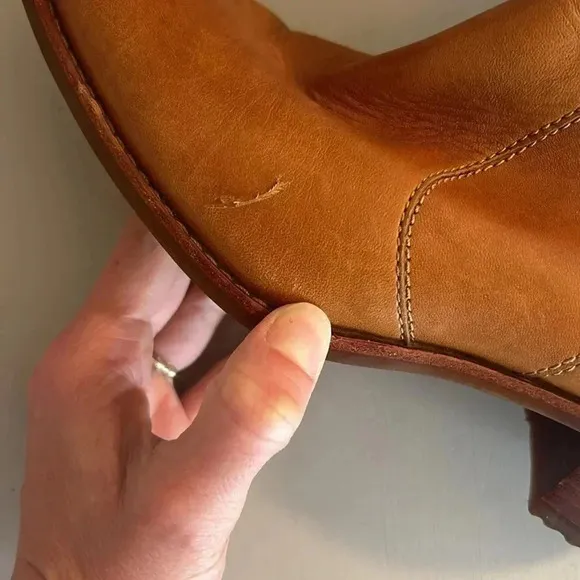 Timberland Leather Knee High Riding Style Cognac Boots size 6.5