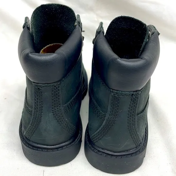 Timberland leather lace up high top boots kids sz 10