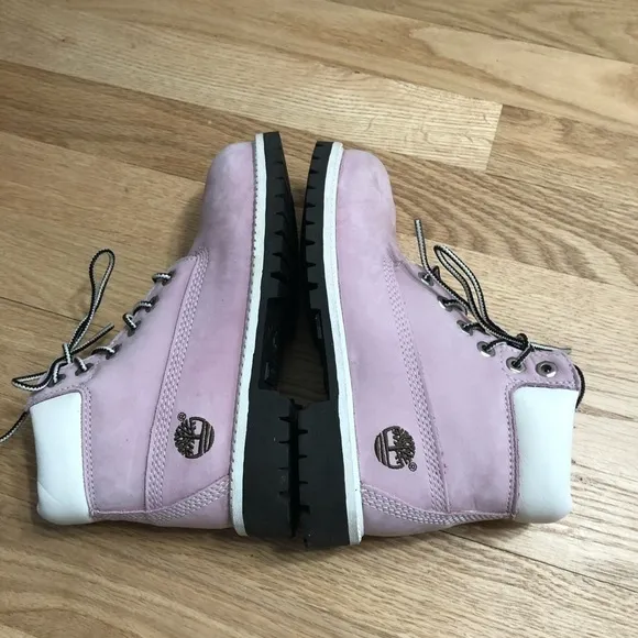Timberland Leather Lavender Purple Boots Sz 13.5 Kids Girls Toddler