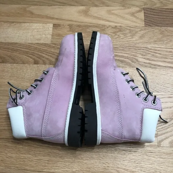 Timberland Leather Lavender Purple Boots Sz 13.5 Kids Girls Toddler