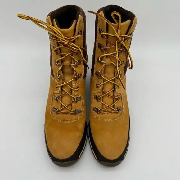 Timberland Leather Tan/Brown Wedge Heel Boots Size 8
