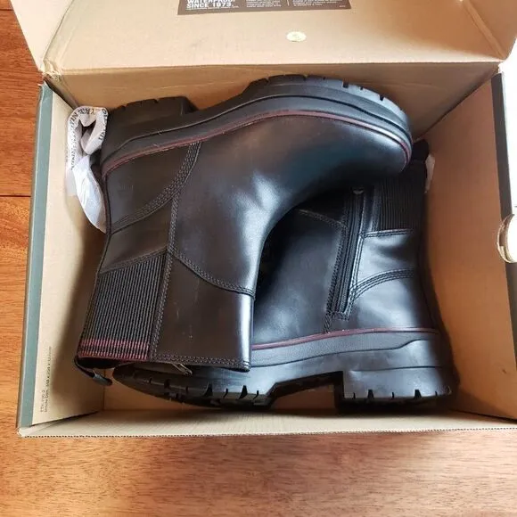 Timberland Malynn Black Full Grain Leather Chukka Boots 7 Waterproof Womens NEW