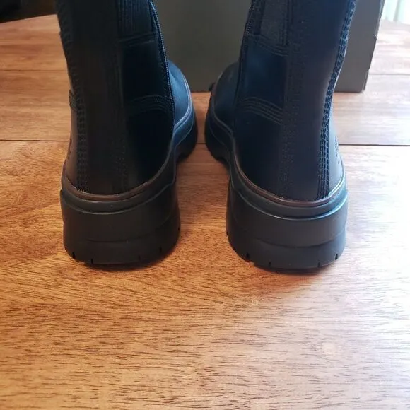 Timberland Malynn Black Full Grain Leather Chukka Boots 7 Waterproof Womens NEW