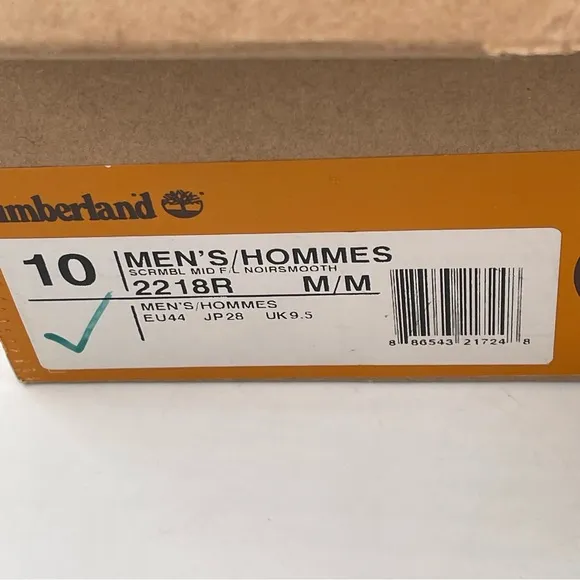 Timberland Men’s GT Sramble Mid Black Leather Hiking Boots - Size 10