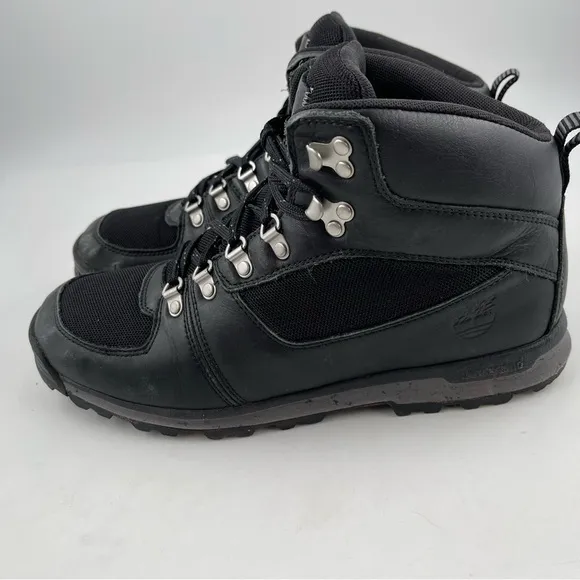 Timberland Men’s GT Sramble Mid Black Leather Hiking Boots - Size 10