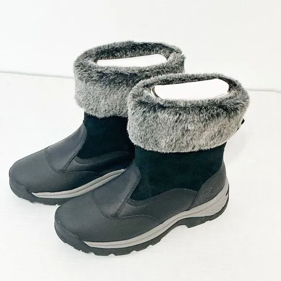 Timberland NWB Sz 9 Jet Black White Ledge Mid PrimaLoft Pull-On Snow Boots
